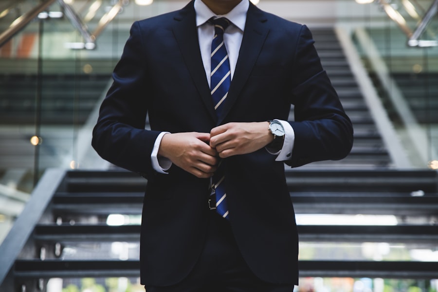 Business professional reviewing financing documents